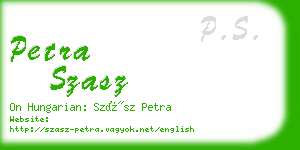 petra szasz business card